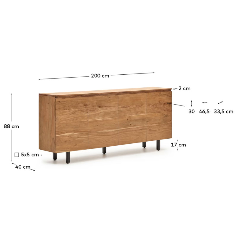 Kummut 200 x 88 см Uxue