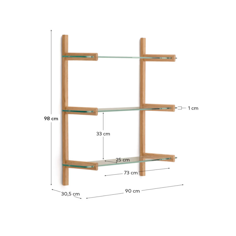 Moodul-seinariiul 90 cm valmistatud tammest Sitra