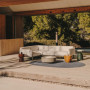 Corner modular 5-seater sofa Sorells on aluminum legs