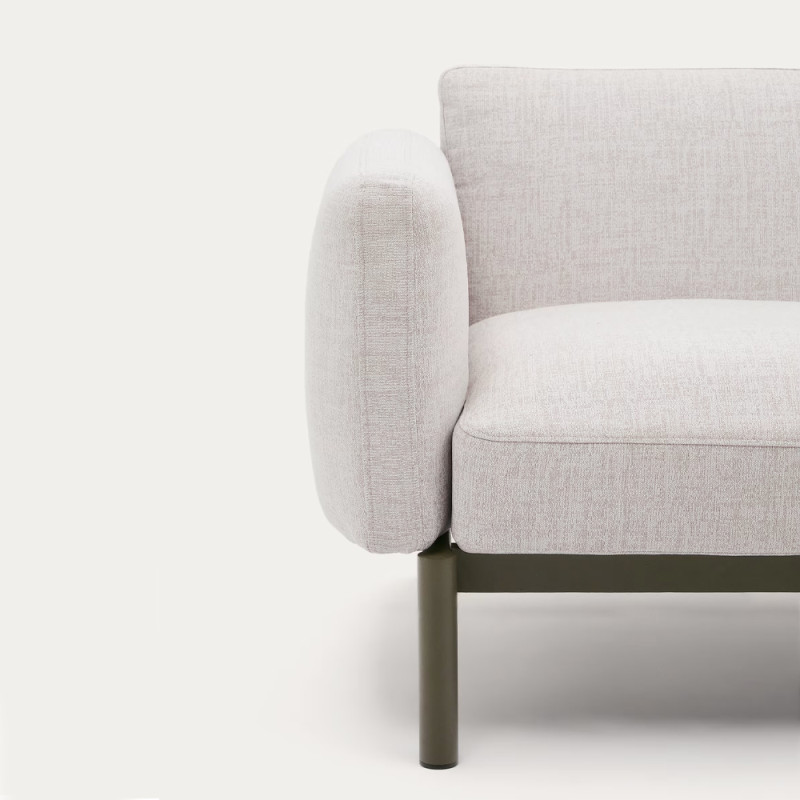 Corner modular 5-seater sofa Sorells on aluminum legs