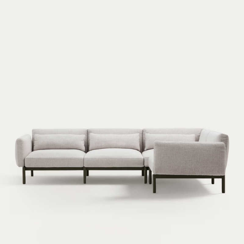 Corner modular 5-seater sofa Sorells on aluminum legs