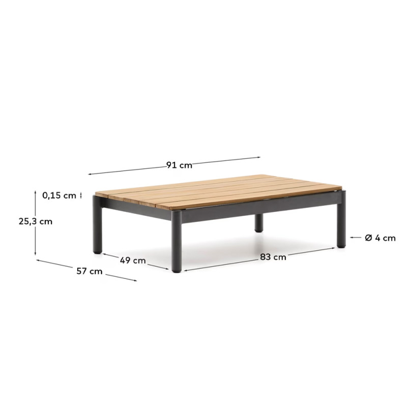 Õue-kohvilaud 52.4 x 91 cm Sorells