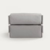 Outdoor modular chaise lounge-pouf Square with back