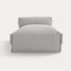 Outdoor modular chaise lounge-pouf Square with back