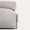 Outdoor modular chaise lounge-pouf Square with back
