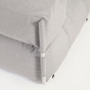 Outdoor modular chaise lounge-pouf Square with back