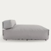 Outdoor modular chaise lounge-pouf Square with back