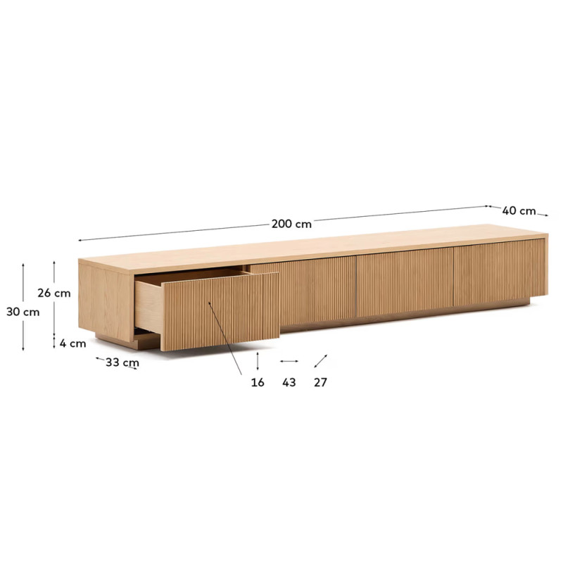 Sahtlitega telerialus 200 x 54 cm Helvine