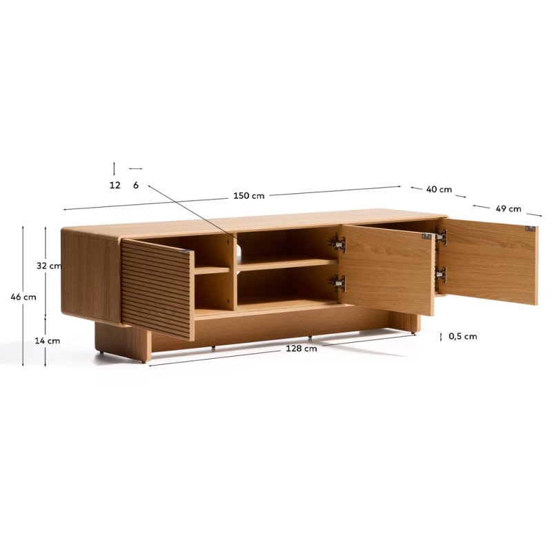 TV-alus 150 x 46 cm ustega Norlen