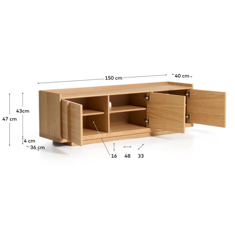 TV-alus 150 x 47 cm ustega Onix