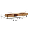 TV-alus 195 x 35 cm ustega Vedrana