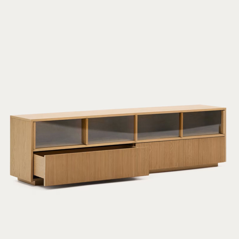 Riiulitega telerialus 200 x 54 cm Helvine