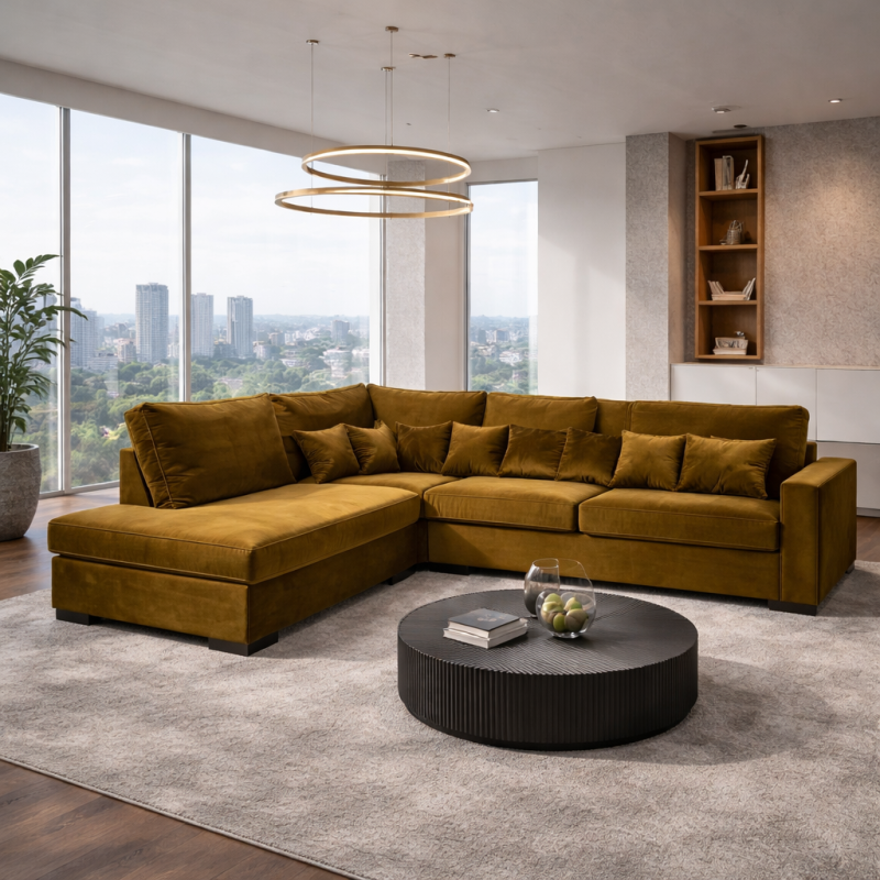 Corner Sofa Florida 3N thin armrests