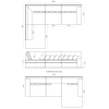 Corner Sofa Florida 3N thin armrests ZIP.HOME