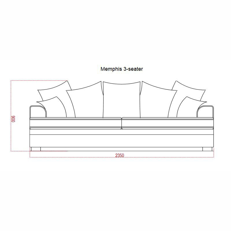 Diivan Memphis 3-kohaline
