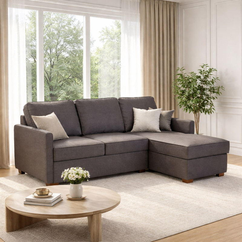 Corner sofa bed Pelle 3-seater
