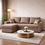 Corner sofa bed Silver 2-seater