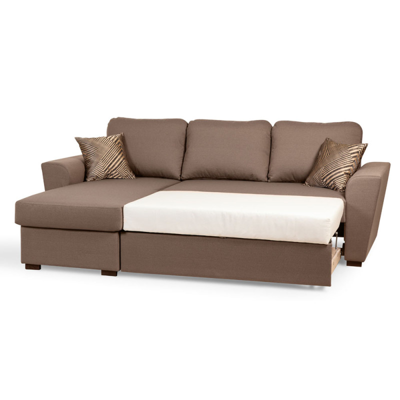 Corner sofa bed Silver 2-seater