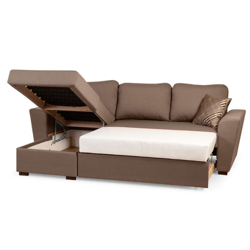 Corner sofa bed Silver 2-seater