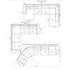 Open corner sofa Dora