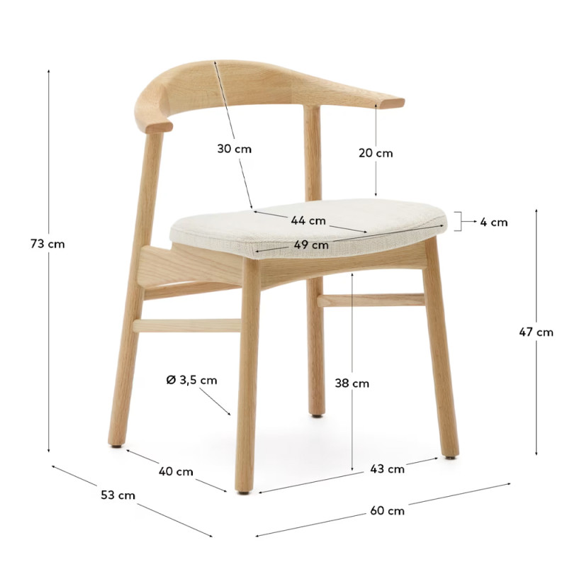 Eemaldatava kattega söögitool Timons