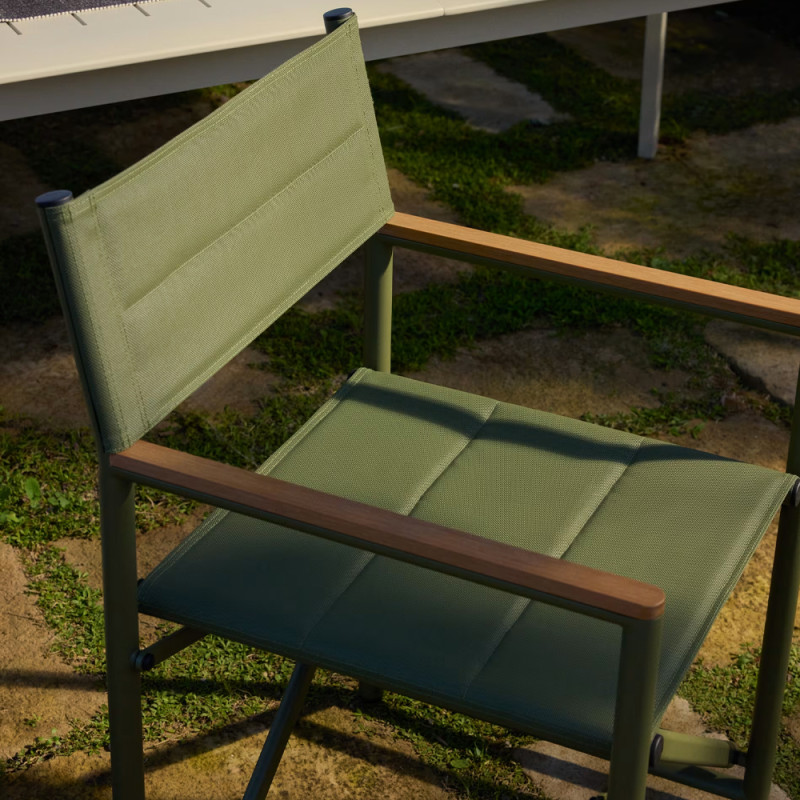 Folding garden chair Tisno with an aluminum backrest
