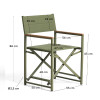 Folding garden chair Tisno with an aluminum backrest