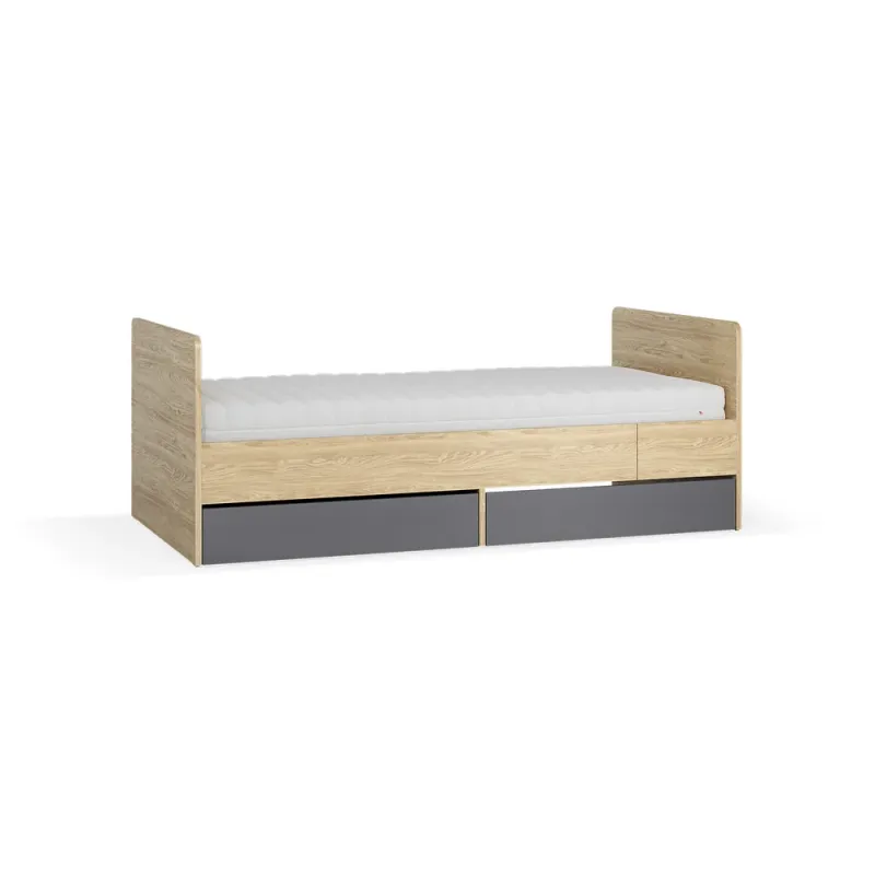 Growing bed 90x160-200 with 2 drawers Muve