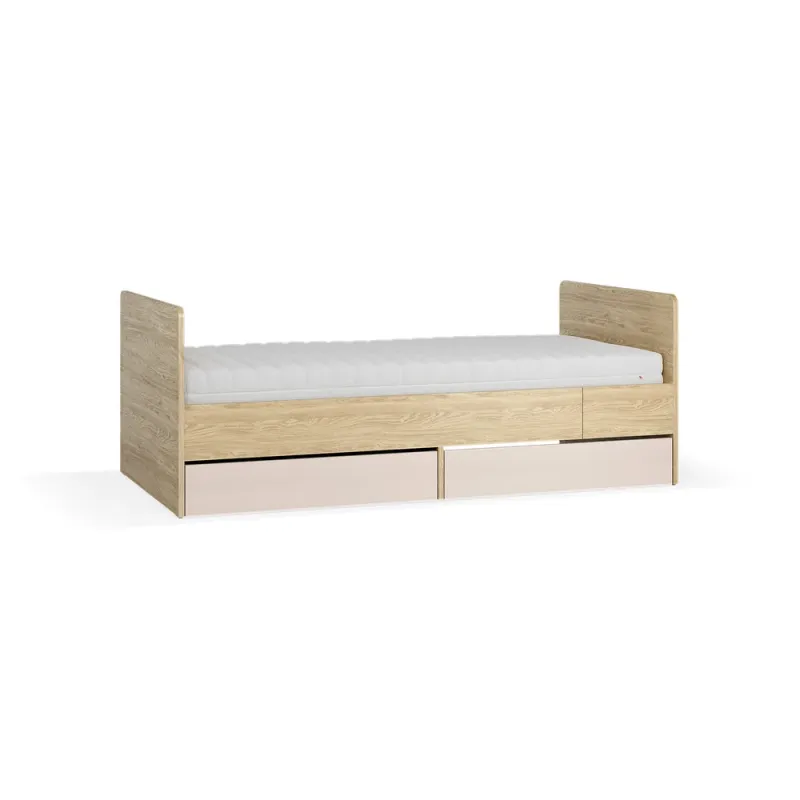 Growing bed 90x160-200 with 2 drawers Muve