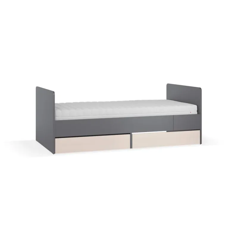 Growing bed 90x160-200 with 2 drawers Muve