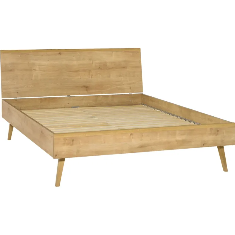 Bed with flat headboard Nature 140x200
