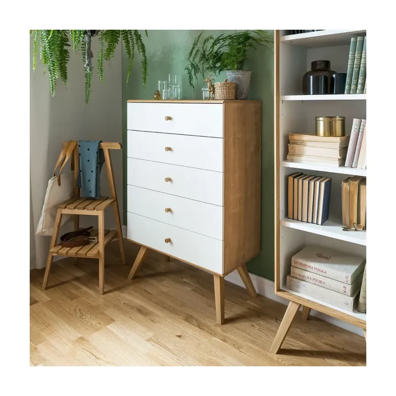 Open narrow bookcase Nature