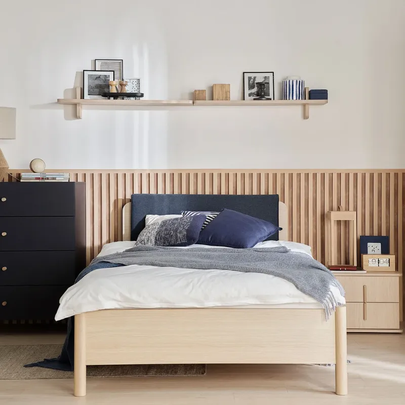 Single bed with straight headboard 120x200 OMM