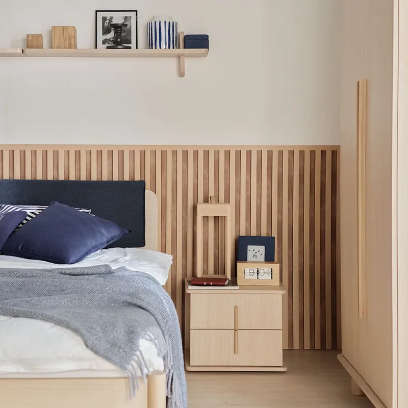 Bedside table with 2 drawers OMM