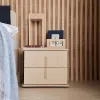 Bedside table with 2 drawers OMM