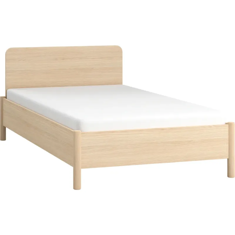 Single bed with straight headboard 120x200 OMM