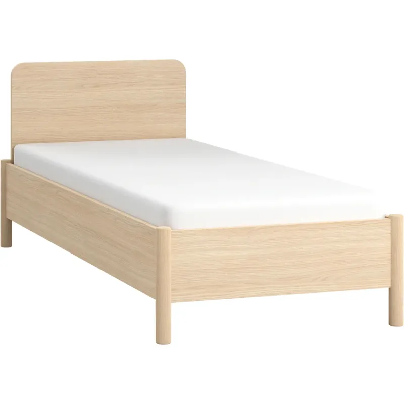 Single bed with straight headboard 90x200 OMM