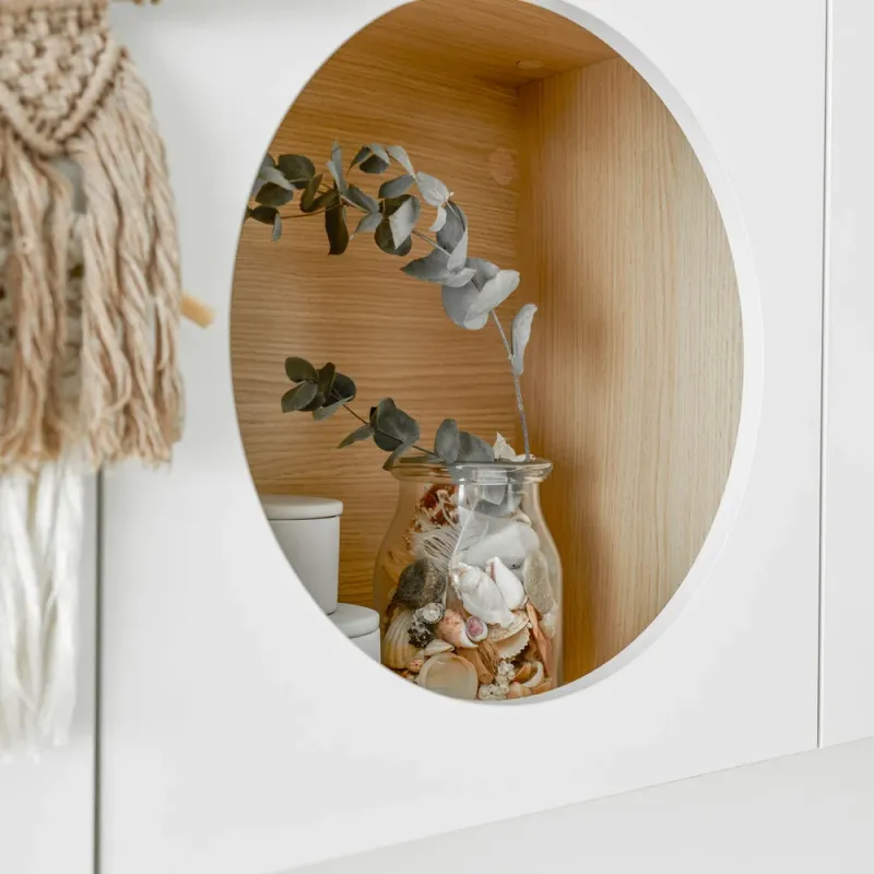 Wide wall shelf with front arrangement 3 Reli