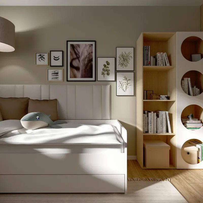 Wide bookcase with front arrangement 6 Reli