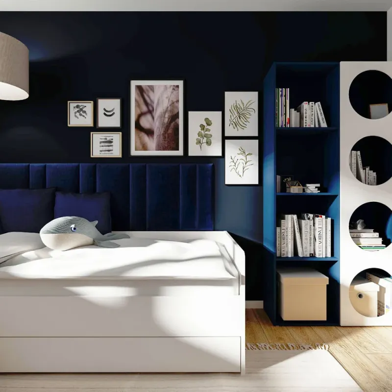Wide bookcase with front arrangement 6 Reli
