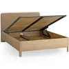 Bed 140x200 with upholstered slanted headrest Well