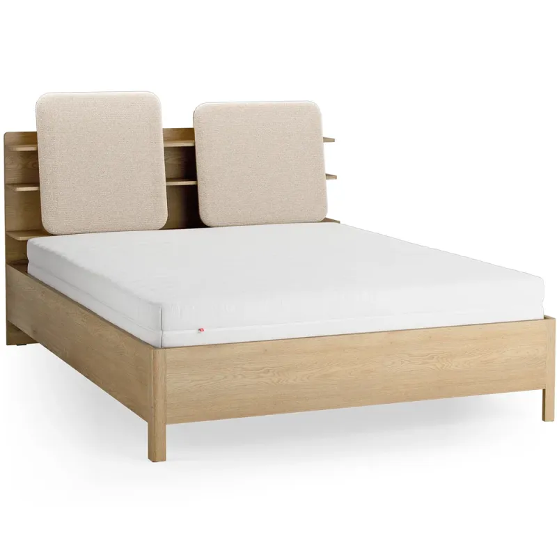 Bed 160x200 with shelves Well
