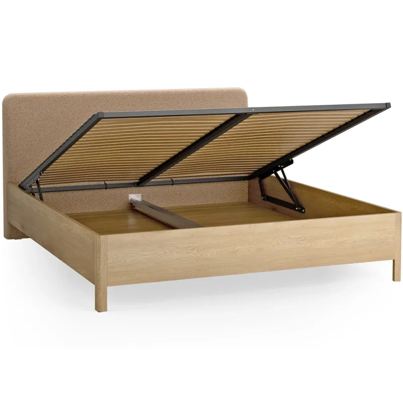 Voodi 180x200 polsterdatud kaldpeatsiga Well