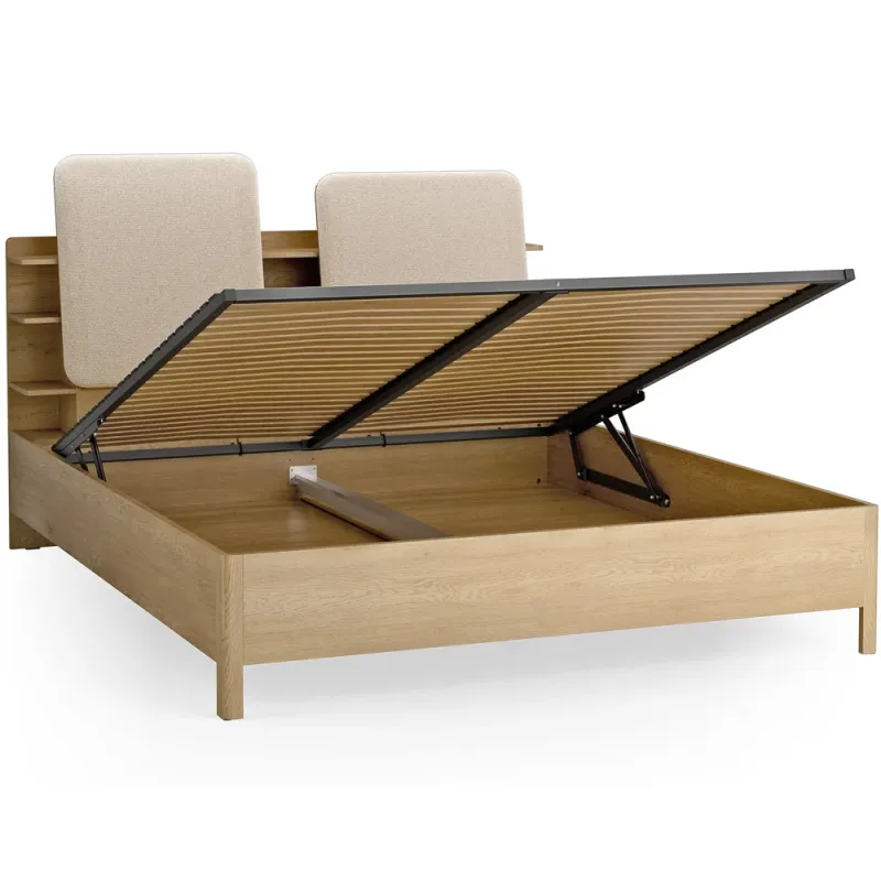 Bed 180x200 with shelves Well