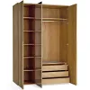 3-дверный шкаф с зеркалом и подсветкой Well