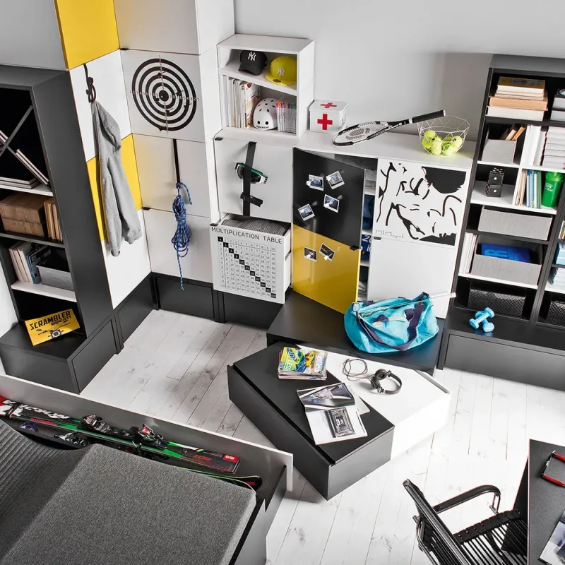 Corner base with drawers Young Users
