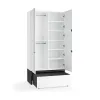 2-door wardrobe with double hanging rail on a platform with pull-out storage box Young Users Next
