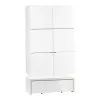 2-door wardrobe with drawers on a platform with pull-out storage box Young Users Next