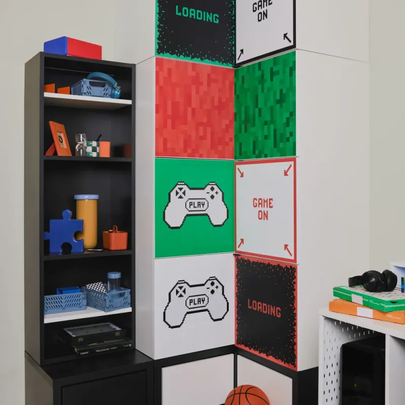 Corner wardrobe on a platform with 2 drawers Young Users Next