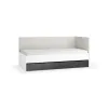 Right upholstered bed with lift-up frame and cover panel Young Users Next